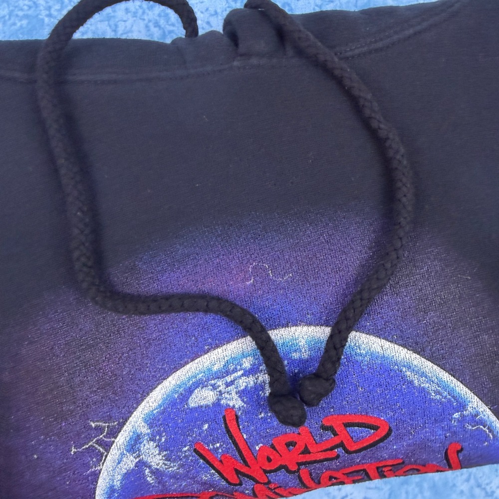 Pro Era World Domination Hoodie Mens Large Black Brooklyn Graphic Sweatshirt - Picture 13 of 13